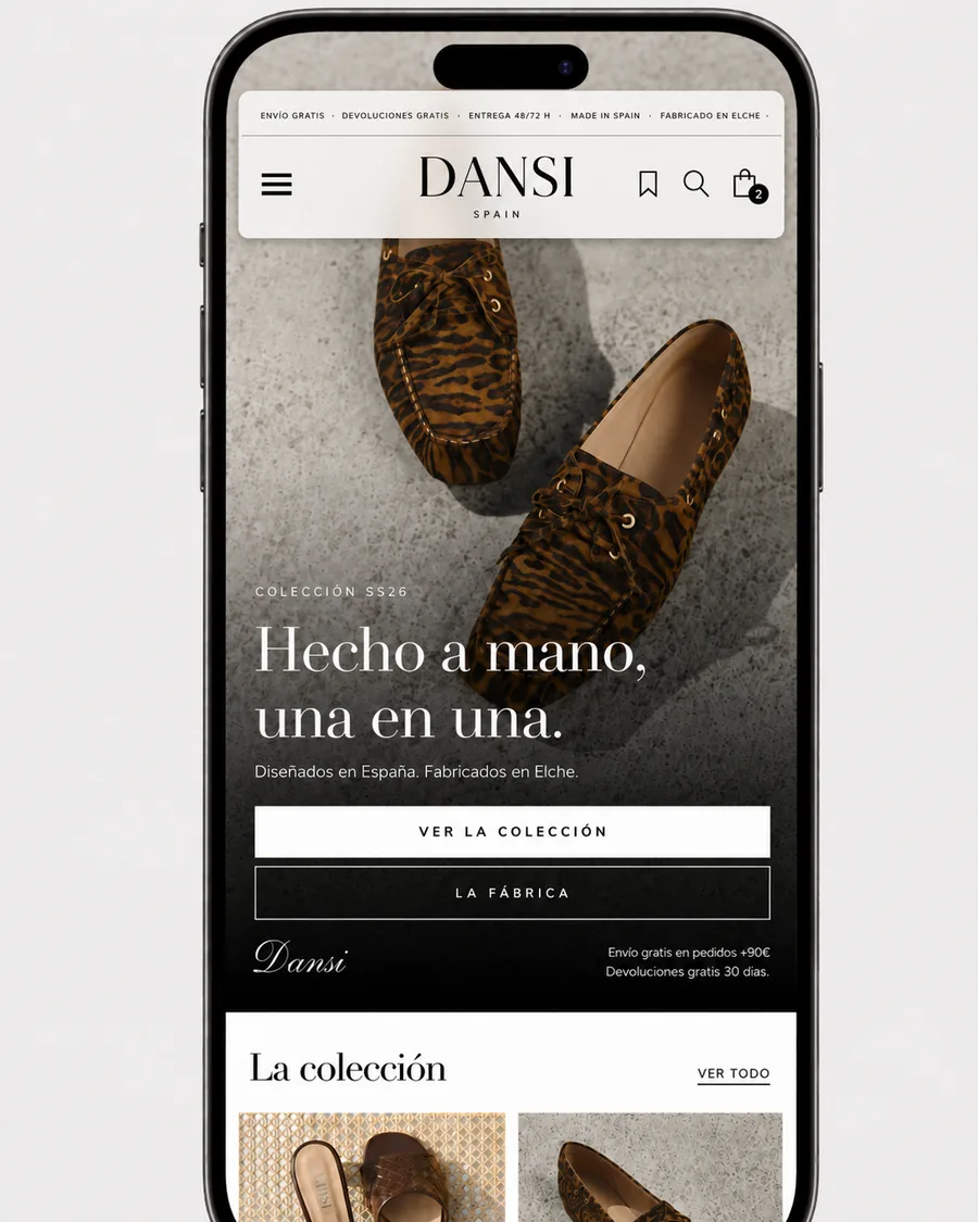 Home móvil rediseñada de DANSI